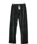 OAS Black Velour Casual Straight Leg Pant UK S