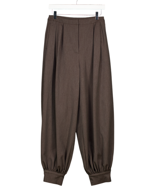 ASOS Tailored Balloon Trouser With Pleat Detail In Brown UK 8