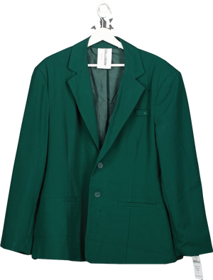 Collusion Green Oversized Single Breasted Blazer UK S