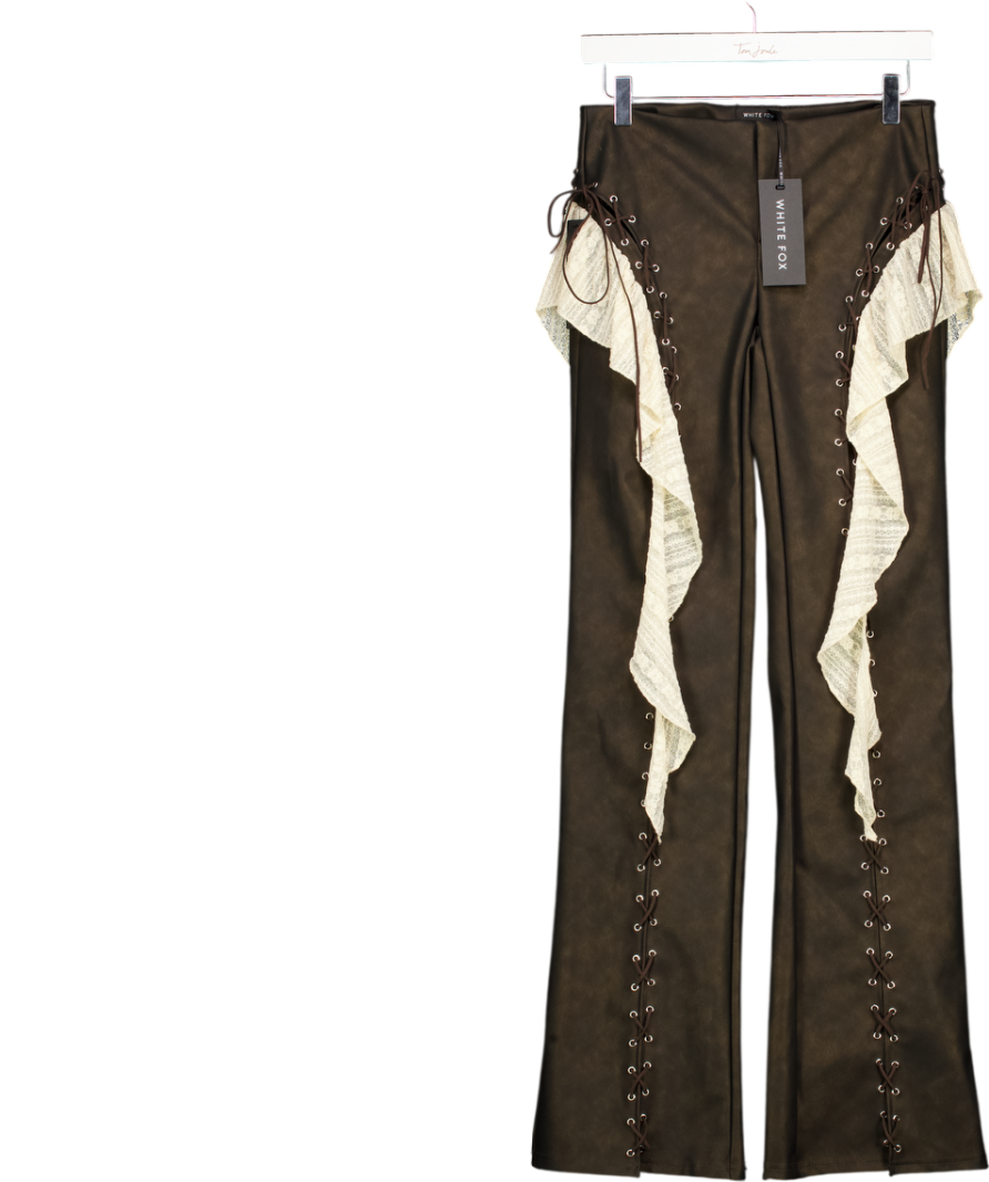 WHITE FOX Pure Energy Pu Pants Chocolate Brown UK XS