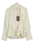 House of CB Hope White Draped Tie Front Shirt UK S