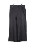 Mint Velvet Washed Black Super Soft Wide Leg Jeans UK 18
