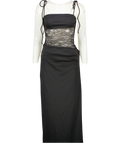 White Fox Black Compliment Me Maxi Dress UK S
