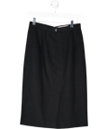 Jaeger Black Wool Pencil Skirt UK 12