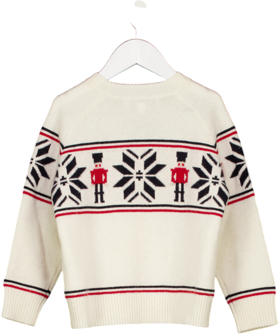 TARTINE ET CHOCOLAT Cream 100% Wool Soldier Fairisle Jumper 5 Years