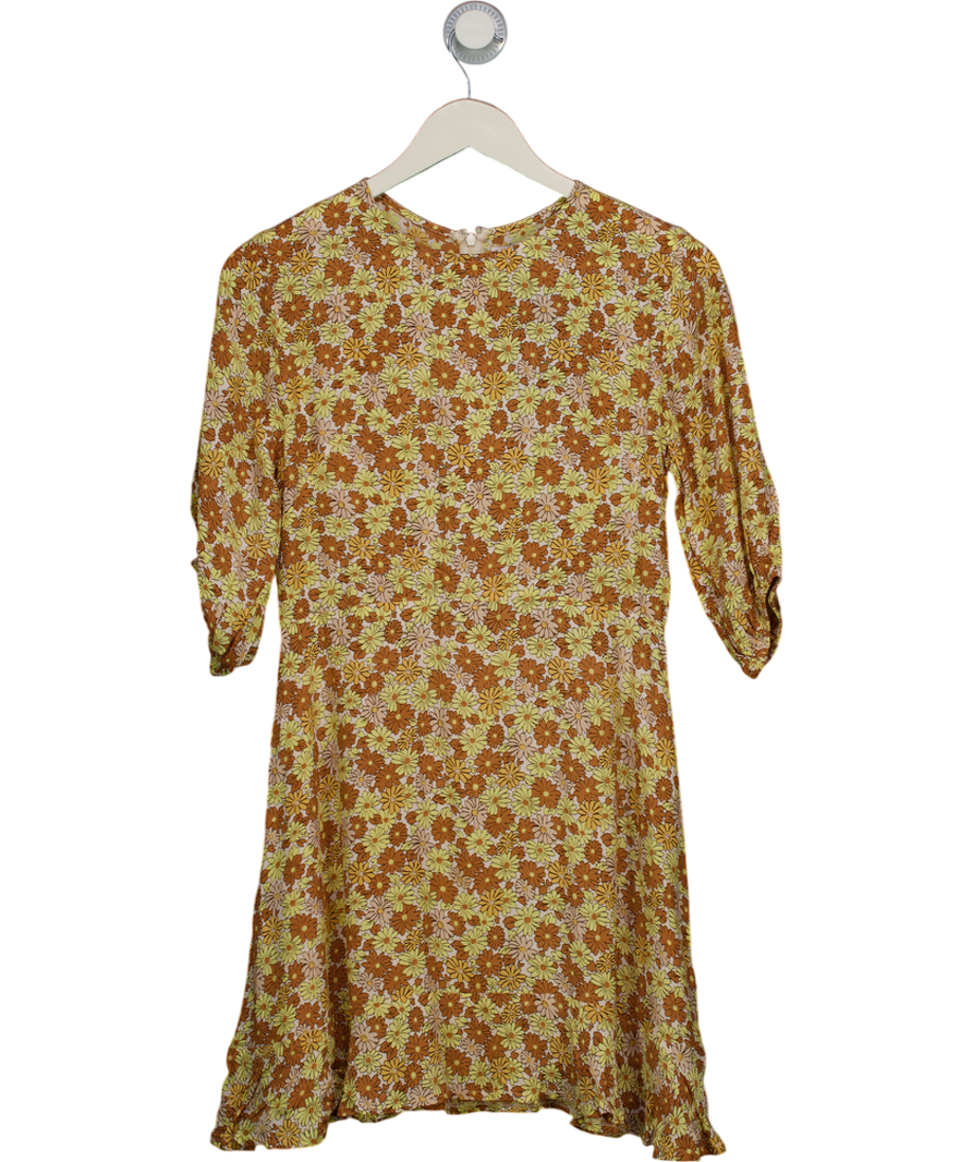 Faithfull The Brand Yellow Jeanette Mini Dress UK S