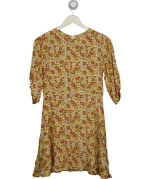Faithfull The Brand Yellow Jeanette Mini Dress UK S
