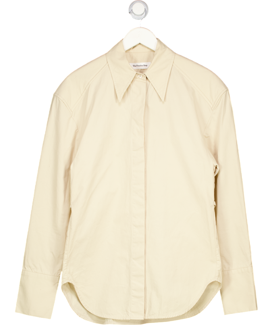 The Frankie Shop Beige Bec Padded Shirt UK M/L