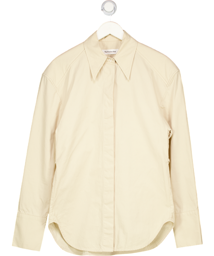 The Frankie Shop Beige Bec Padded Shirt UK M/L