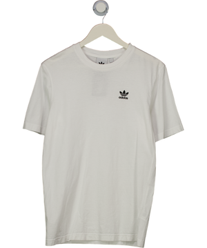 adidas White Trefoil Essentials Tee UK S