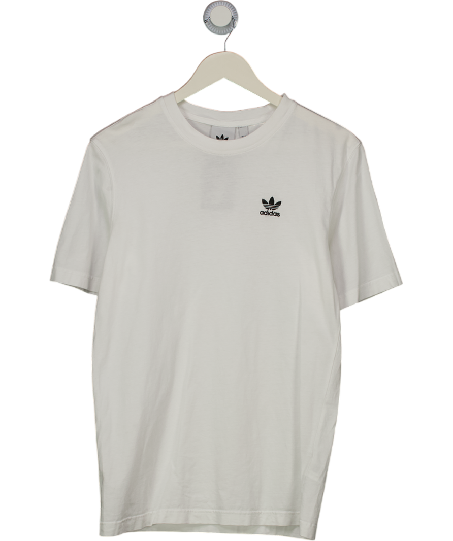 adidas White Trefoil Essentials Tee UK S