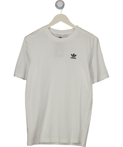adidas White Trefoil Essentials Tee UK S