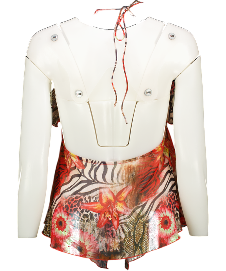 White Fox Multicoloured Flirty And Thriving Halter Top Savage Bloom UK M