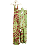 Lola Rae Green Marina Maxi Skirt With Sheer Bandana UK S