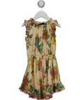 Zimmermann Cream Clover Frill Floral Cotton Dress 4 Years