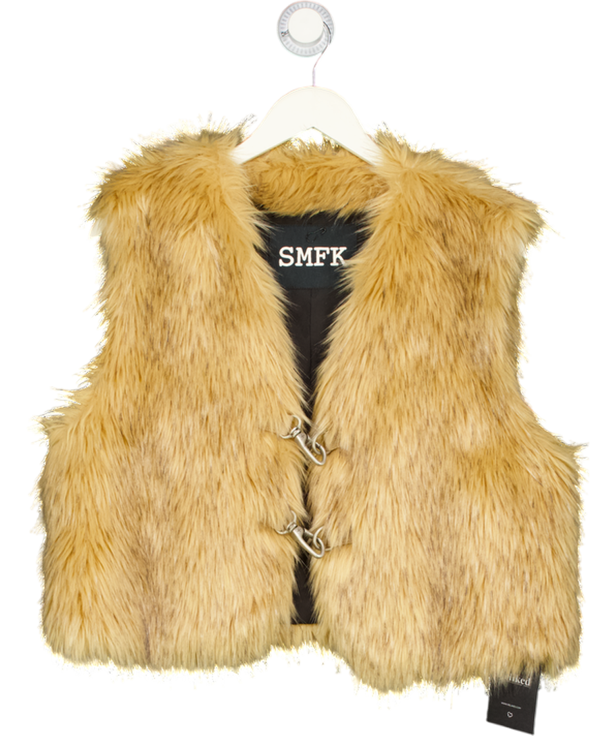 SMFK Beige Fur Gilet UK S