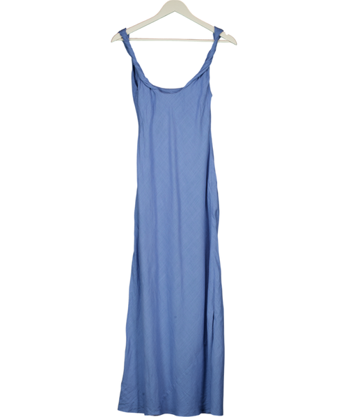 ASOS Blue Twist Strap Bias Maxi Sundress UK 6