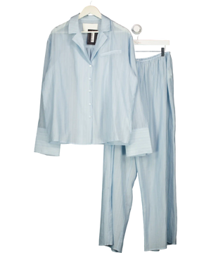 MAEBE Delicate Blue Oversized Shirt And Pants Co-ord Set Shirt UK XL/XXL