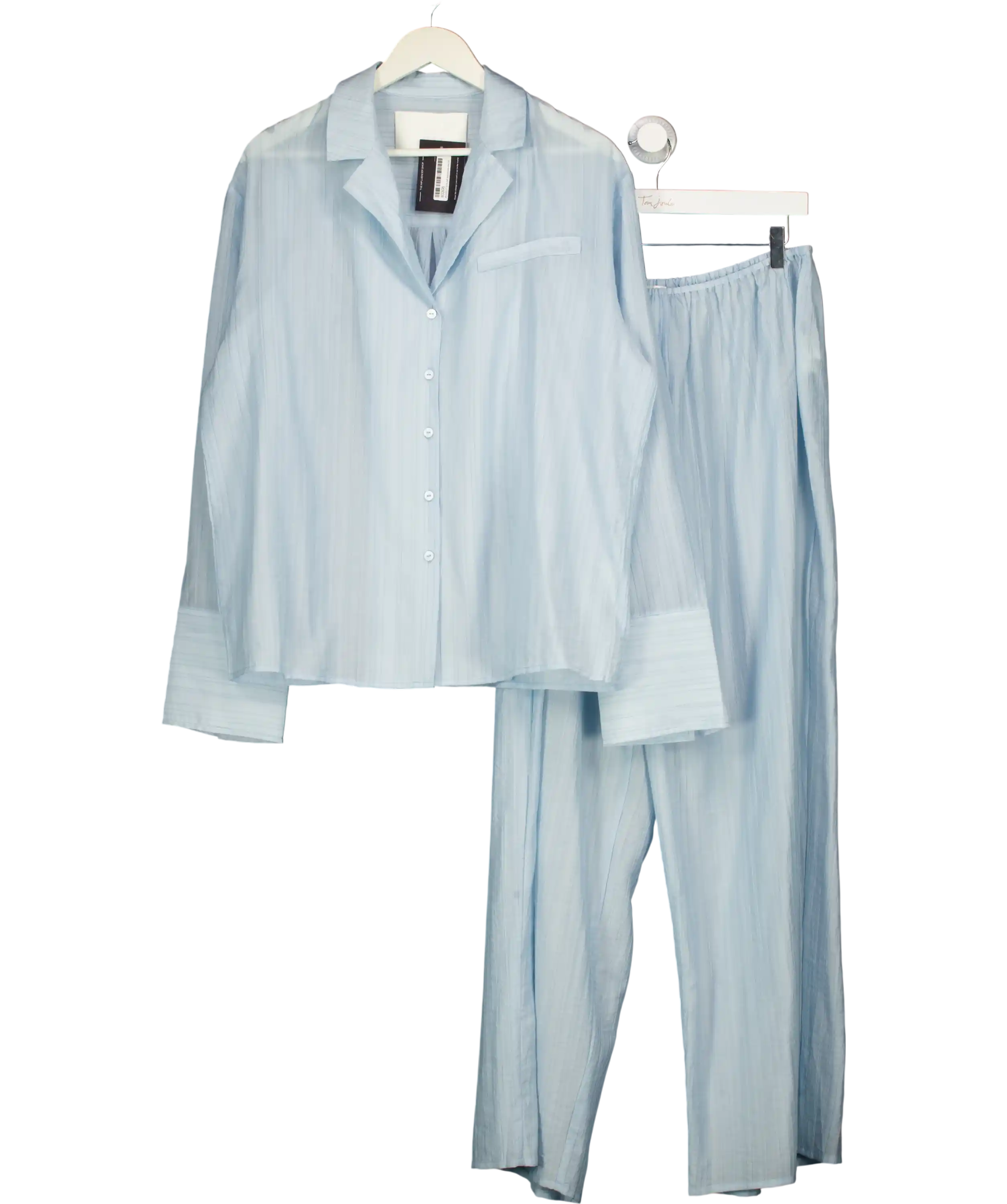 MAEBE Delicate Blue Oversized Shirt And Pants Co-ord Set Shirt UK XL/XXL