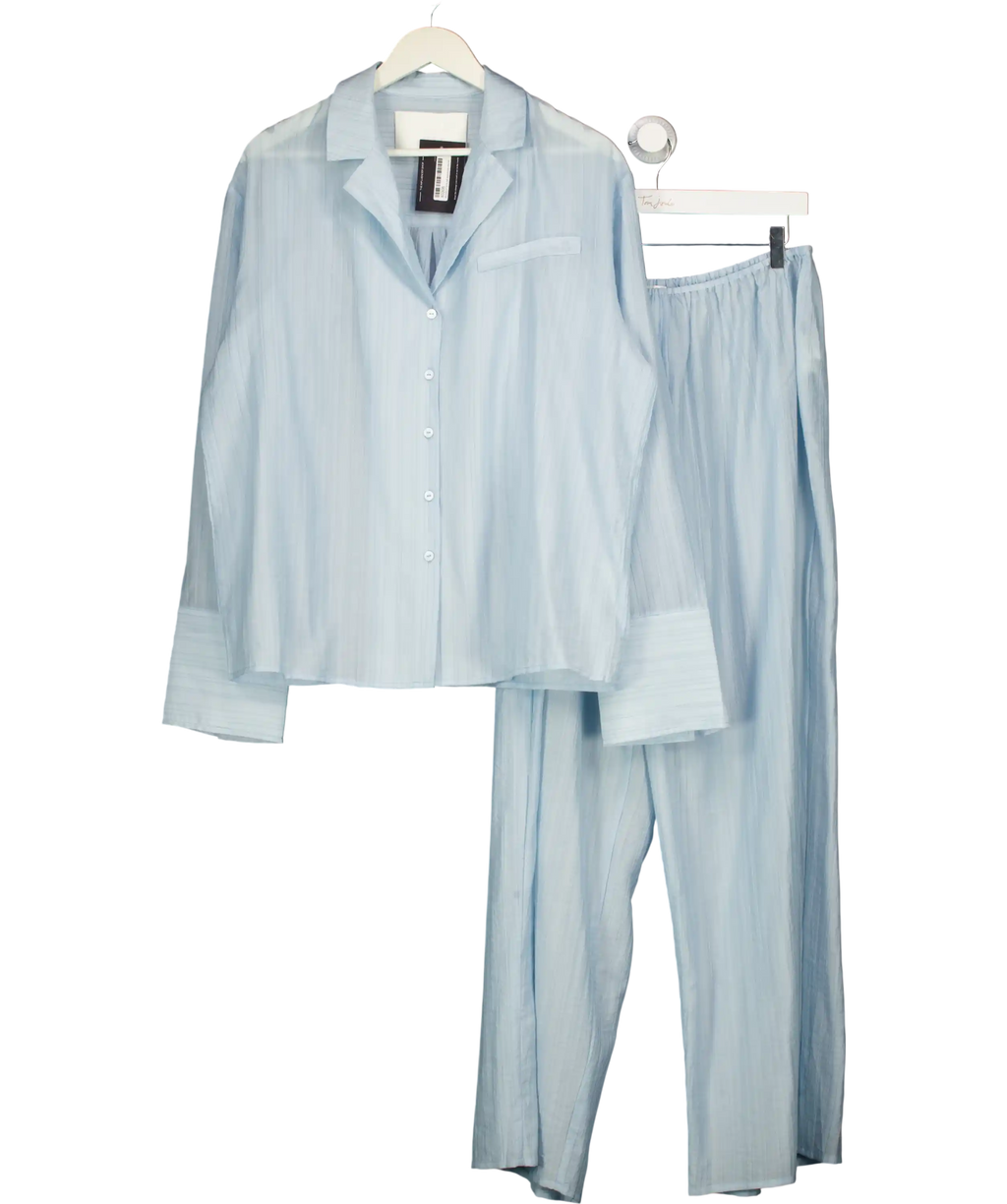 MAEBE Delicate Blue Oversized Shirt And Pants Co-ord Set Shirt UK XL/XXL