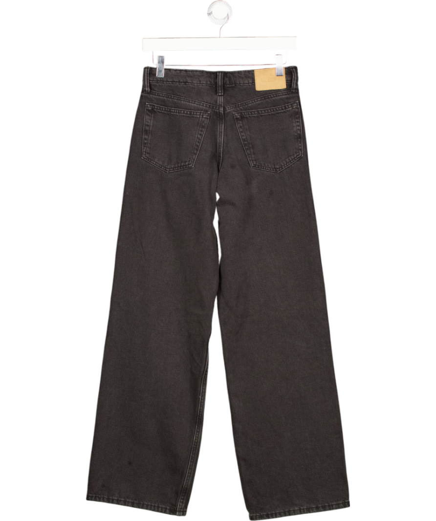 WEEKDAY Black Wash Ample Low Rise Loose Wide Jeans L32 W24