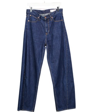 GAP Dark Blue High Rise Barrel Leg Jeans W28