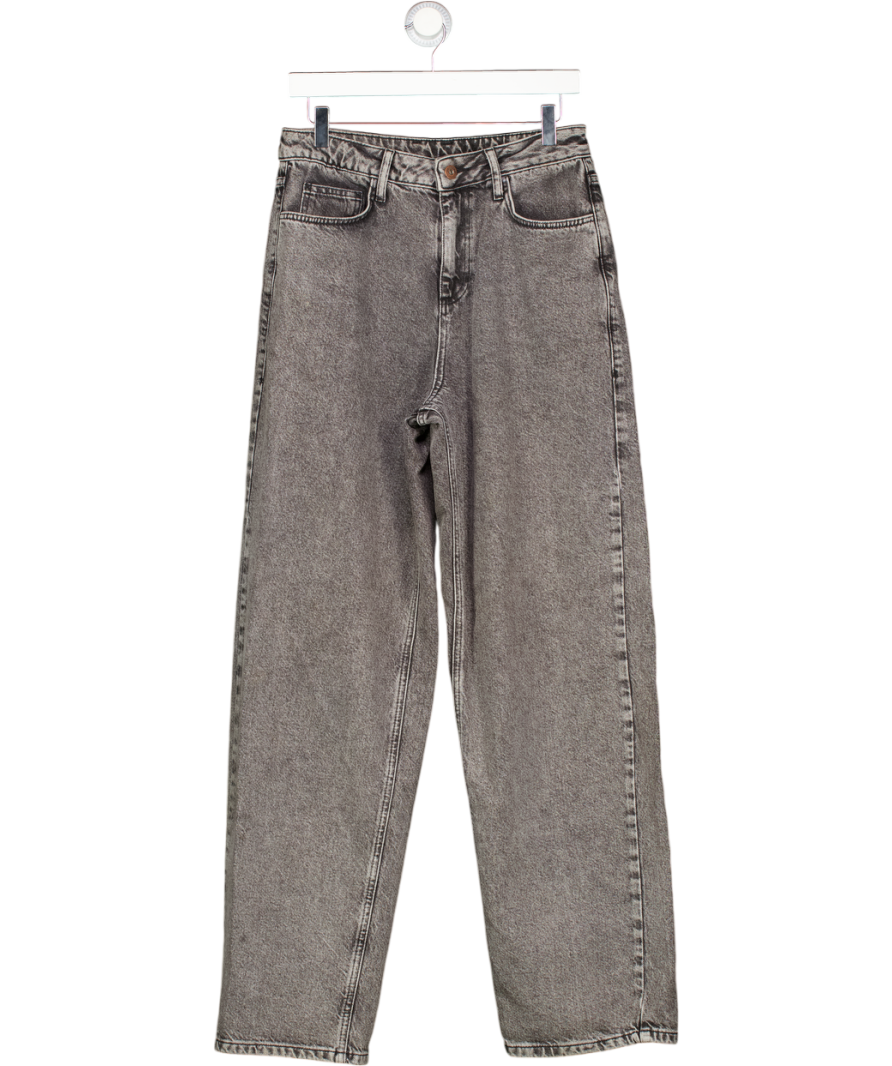 ASOS Grey Wide Leg Jeans In Acid Wash W28