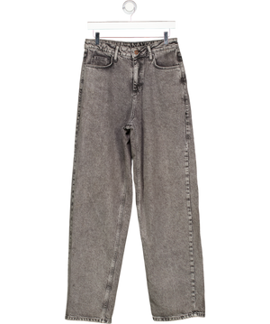 ASOS Grey Wide Leg Jeans In Acid Wash W28