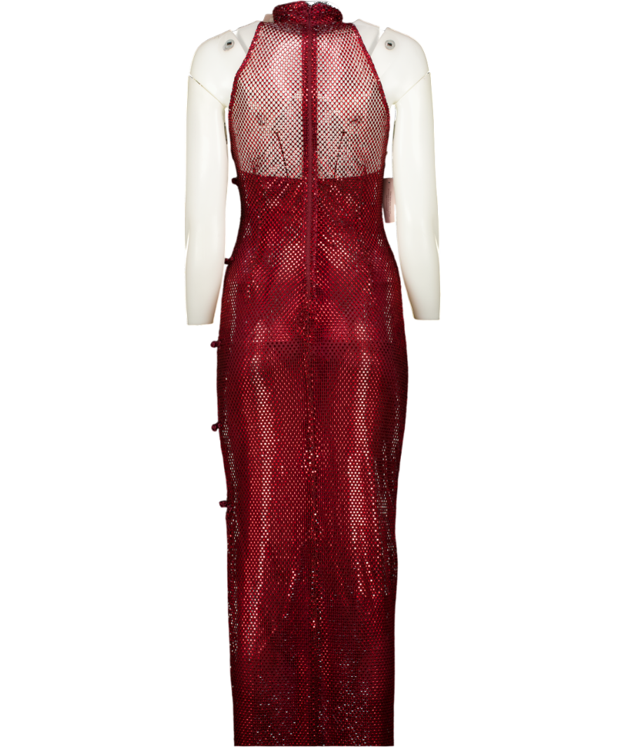 SAULEE Red Shao Crystal Dress UK 4