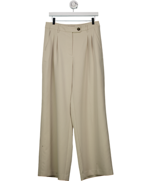 Mint Velvet Beige Tailored Pleated Trousers UK M