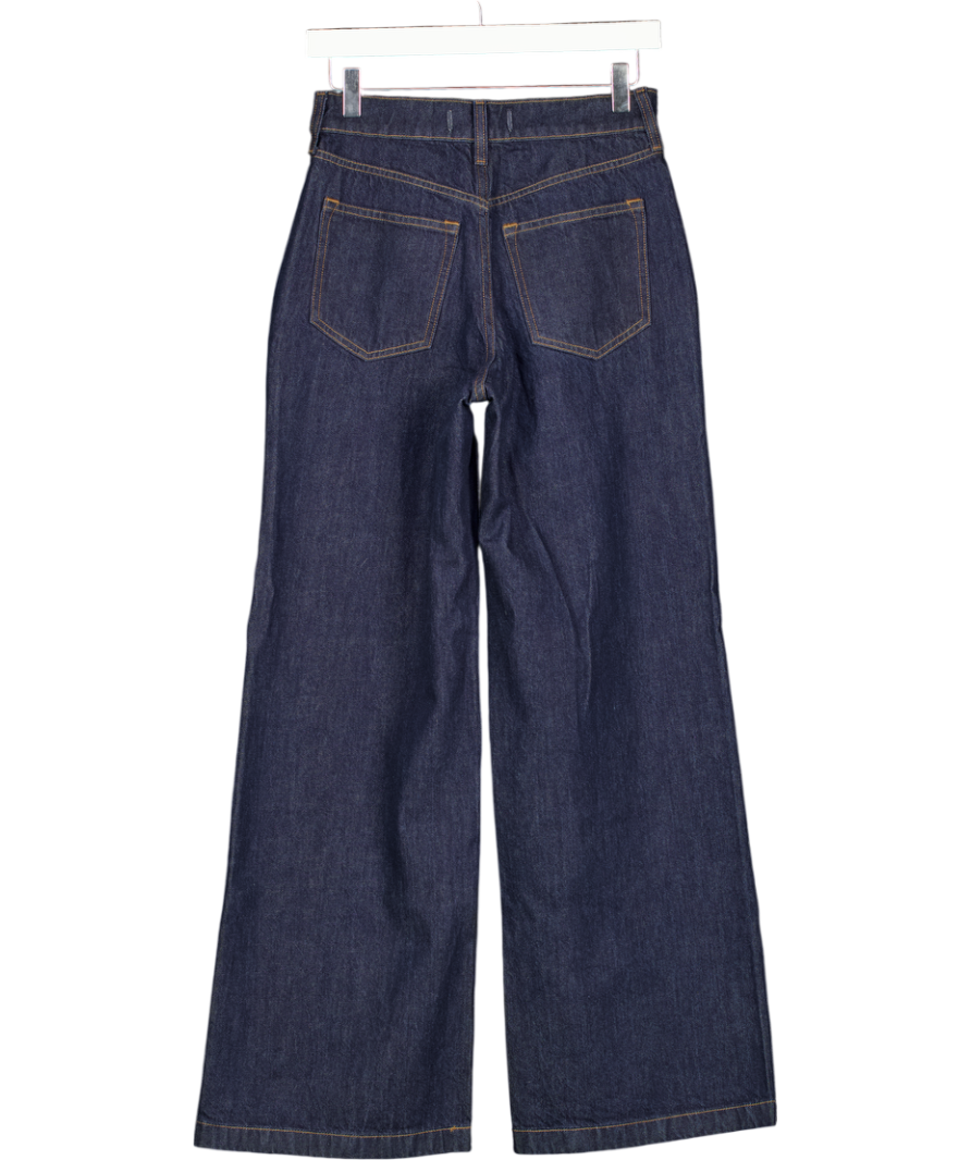 ABERCROMBIE & FITCH Blue High Rise Wide Leg Denim Jeans W24