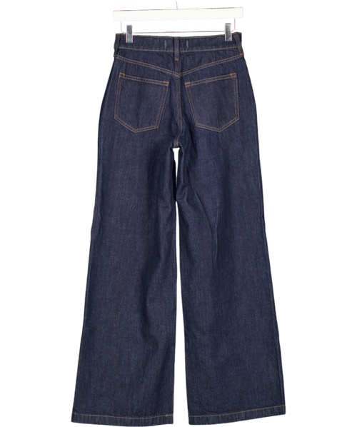 ABERCROMBIE & FITCH Blue High Rise Wide Leg Denim Jeans W24