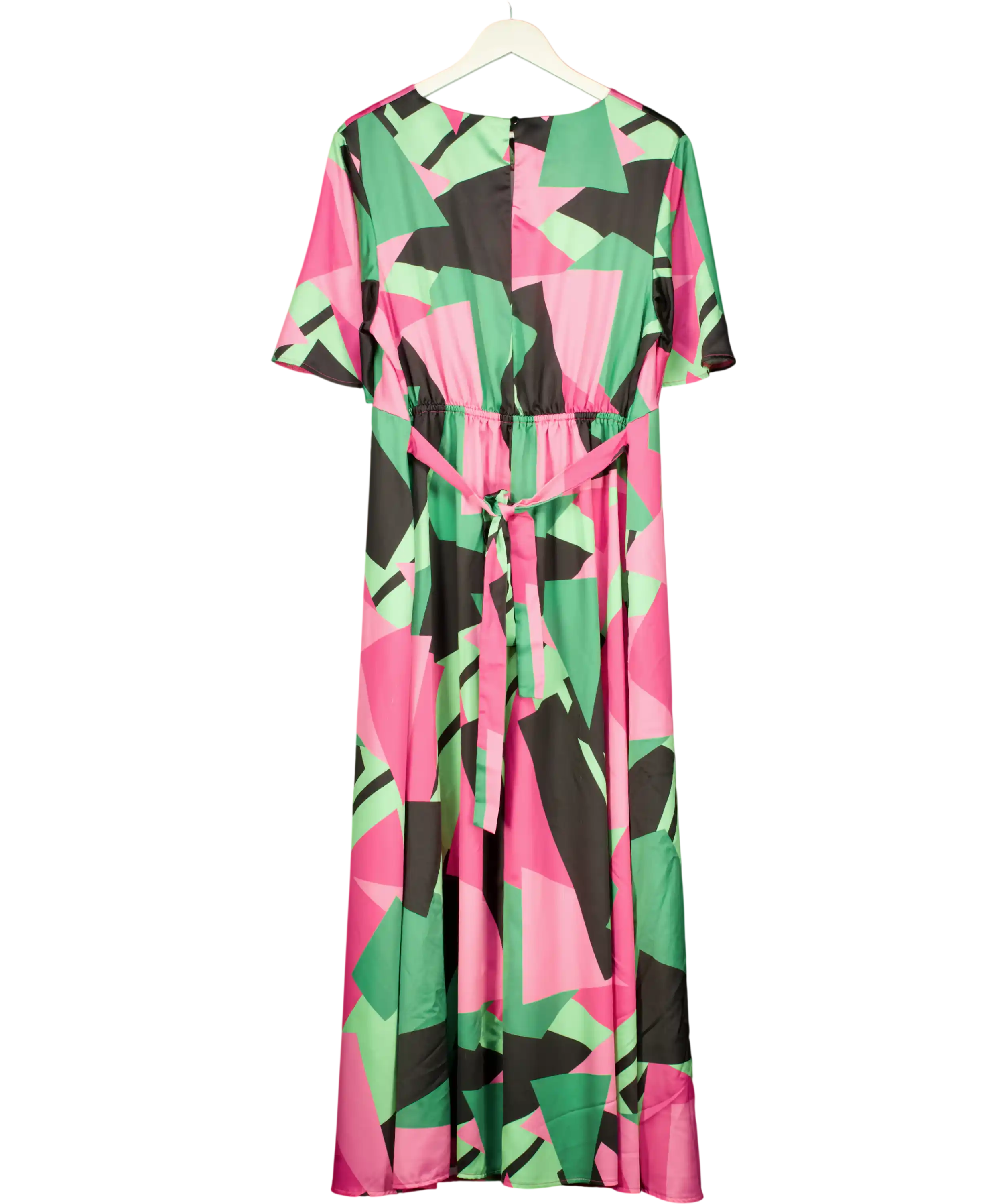 Twisted Wunder Pink Abstract Geo Ziggy Maxi Dress UK 22