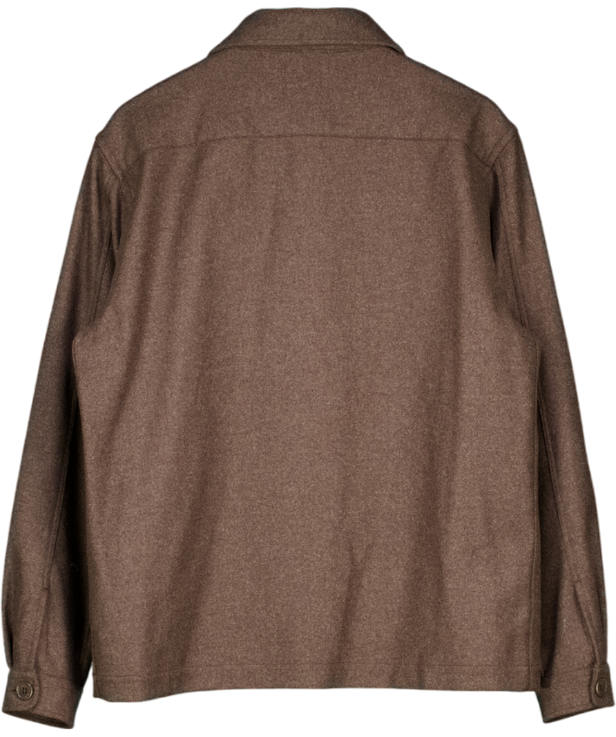BARONS Brown 100% Wool "the Driver" Shacket UK L