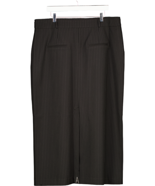 ALIGNE Aligne Black Pinstripe Kasia Maxi Skirt UK 18