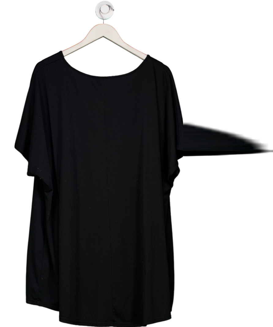 Yours Black Curve 'world Tour' Slash Detail Top UK 26