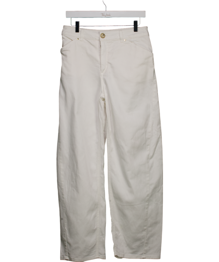 ME + EM White High Waist Barrel Leg Jeans W28