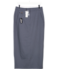 Karen Millen Grey Tailored Twill Essential Pencil Maxi Skirt UK 10