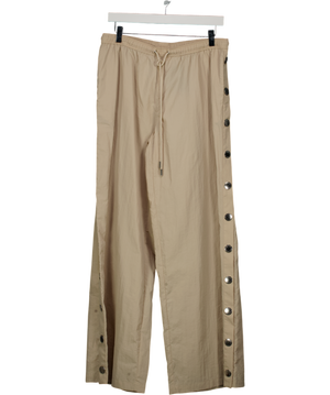 L'agence Beige Valkyrie Snap Side Track Trousers UK M