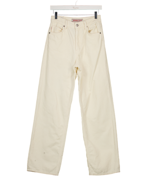 SUPERDRY Cream High Rise Straight Leg Corduroy Jeans L30 W26