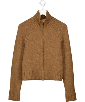 Weekday Brown Zip Cardigan UK S