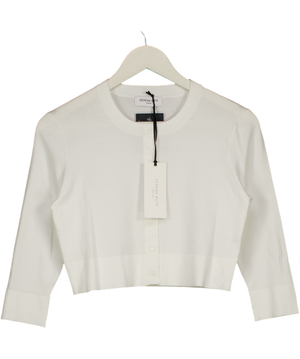 SERENA BUTE LONDON Fitted Cropped Cardigan Cream UK S