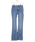 FREE PEOPLE Blue We The Free Level Up Slit Slim Flare Jeans W24