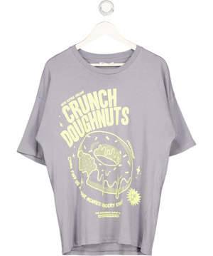 ZARA Grey Crunch Donut T Shirt UK L