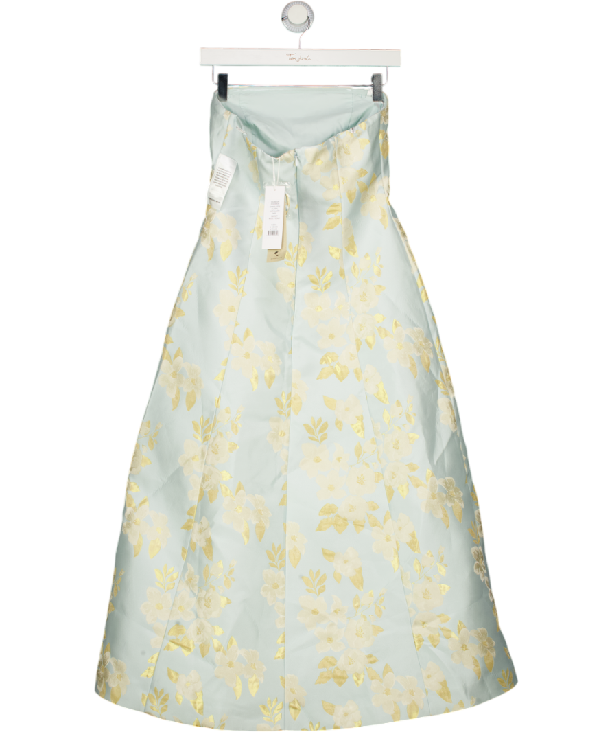 FOREVER NEW Blue Charlotte Floral Jacquard Midi Dress UK 8
