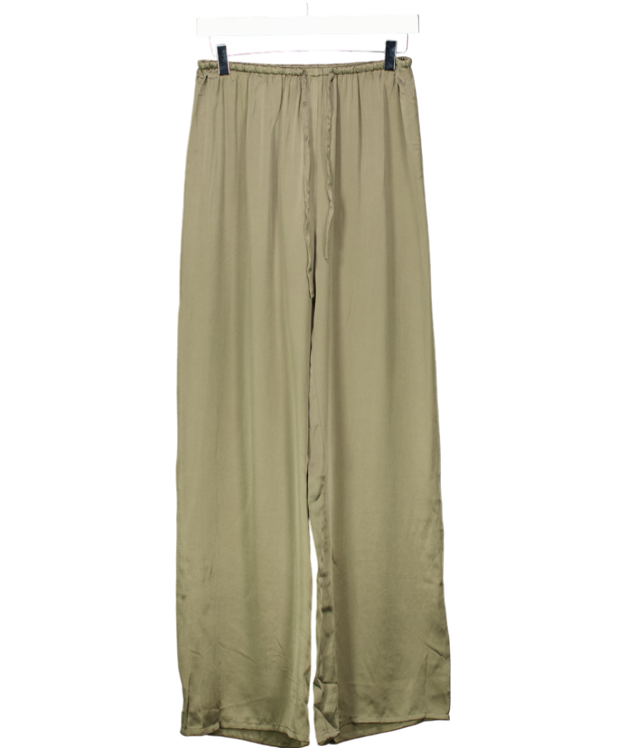 DISSH Green Percy Relaxed-fit Silk Trousers UK 8