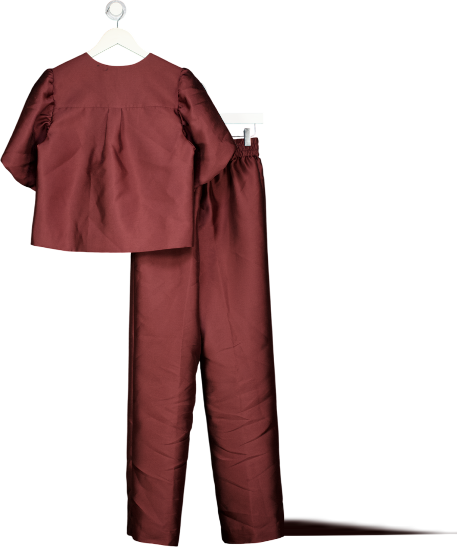 SINEAD KEARY 2-piece "the Aurora" Plum Purple Top And Trouser Set UK XS