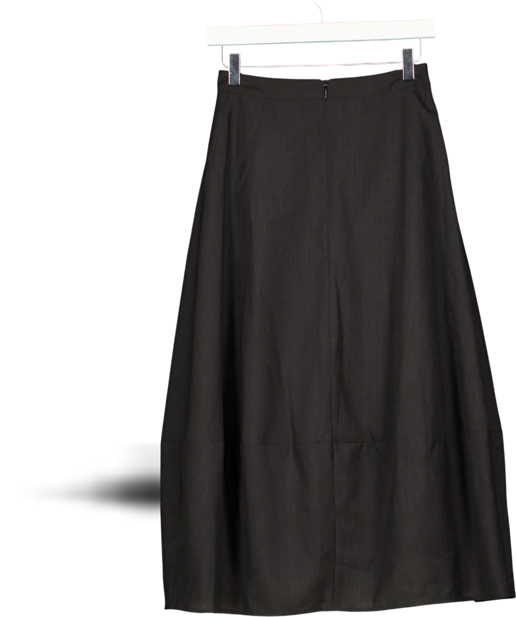 La Casa Madge Black Midi Skirt UK S