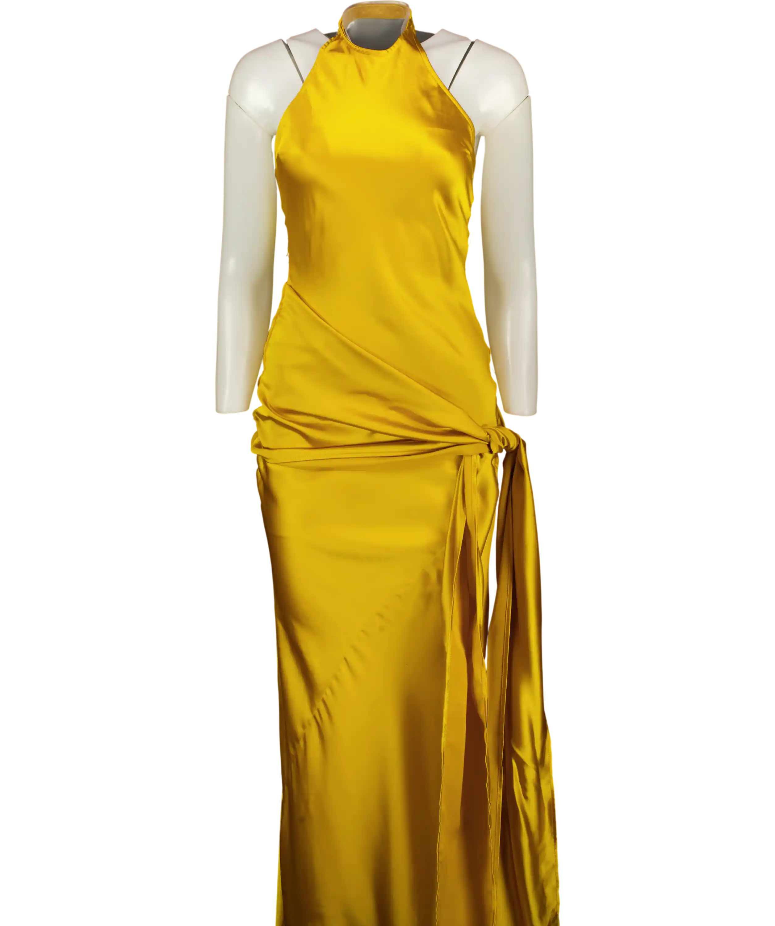 Hyphen Yellow Cleo Maxi Dress UK S