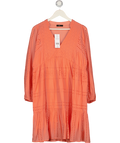 F&F Coral Pink Broderie Summer Dress UK 12